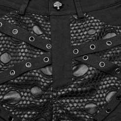 PUNK RAVE Dark Skull | SHORTS -Punk Rave Store punk rave buckles splice mesh shorts 9 3f8c4082 dd4d 4928 b07e c2e04299171a 700x700