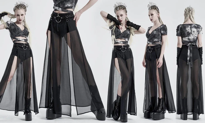 PUNK RAVE Purgatory | SHEER SKIRT 10 PUNK RAVE Purgatory | SHEER SKIRT - Image 8
