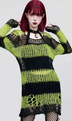 PUNK RAVE Jezebel | STRIPES SWEATER