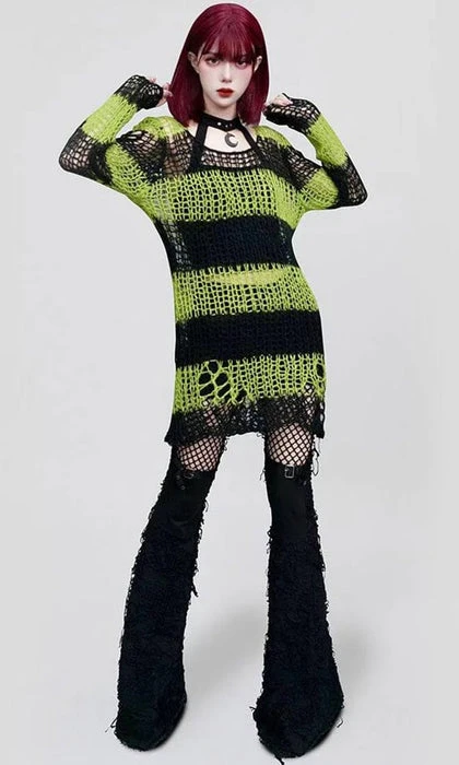 PUNK RAVE Jezebel | STRIPES SWEATER 8 PUNK RAVE Jezebel | STRIPES SWEATER - Image 6