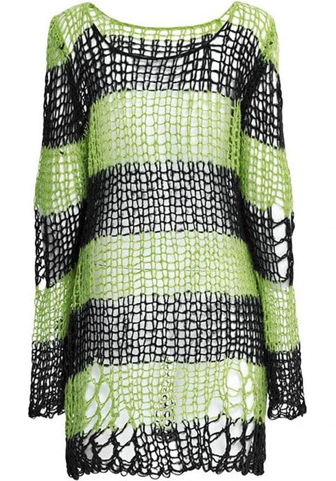 PUNK RAVE Jezebel | STRIPES SWEATER 4 PUNK RAVE Jezebel | STRIPES SWEATER - Image 2