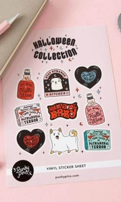 PUNKY PINS Halloween | A5 VINYL STICKER SHEET -Punk Rave Store punky pins halloween a5 vinyl sticker sheet 2 4fd3c6a8 3cf0 4d84 b002 24e8e75a35da 700x700