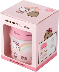 Hello Kitty & Pusheen The Cat Stacked | ROUND BENTO LUNCH BOX -Punk Rave Store pusheen hello kitty pusheen the cat stacked round bento lunch box 9 75f2a89a 1b56 415f be6e c865fd110784 700x700