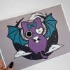 PVMPKIN ART Bat Kitty | ART PRINT