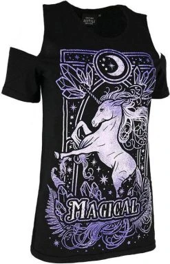 RESTYLE Magical Unicorn [Purple] | COLD SHOULDER T-SHIRT -Punk Rave Store restyle magical unicorn purple cold shoulder t shirt 3 cf08621f d2a3 4c37 8a19 99574ad4051c 700x700