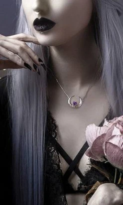 ROGUE AND WOLF Eclipse [Mirror Steel] | NECKLACE -Punk Rave Store rogue and wolf eclipse mirror steel necklace 4 58f47c56 e4e4 47b1 b8c4 615f477bddbd 700x700