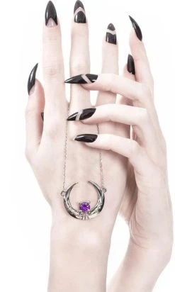 ROGUE AND WOLF Eclipse [Sterling Silver] | NECKLACE -Punk Rave Store rogue and wolf eclipse sterling silver necklace 3 700x700