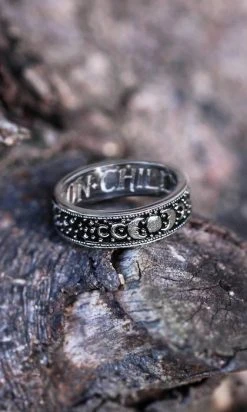 ROGUE AND WOLF Moon Child [Blackened Steel] | RING -Punk Rave Store rogue and wolf moon child blackened steel ring 7 c3caab5a d9c9 48ba 9e27 abc98d6d3f4f 700x700