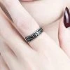 ROGUE AND WOLF Moon Child [Blackened Steel] | RING -Punk Rave Store rogue and wolf moon child blackened steel ring 8 55d5a755 0616 43e5 b232 54d43faffd14 700x700