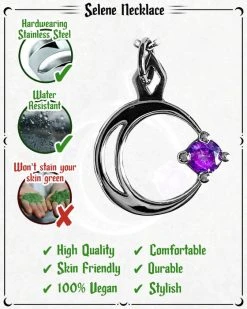 ROGUE AND WOLF Selene [Mirror Steel] | NECKLACE -Punk Rave Store rogue and wolf selene mirror steel necklace 8 571c1556 5717 4154 ba94 a0529b32495d 700x700