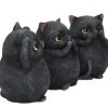 NEMESIS NOW Three Wise Fat Cats | FIGURINE SET -Punk Rave Store threewise1 700x700