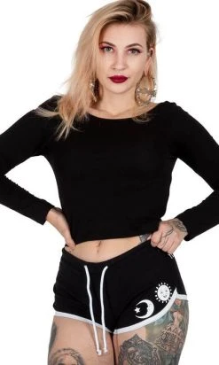 TOO FAST APPAREL Ouija Board | BOOTY SHORTS -Punk Rave Store too fast apparel ouija board booty shorts 5 700x700