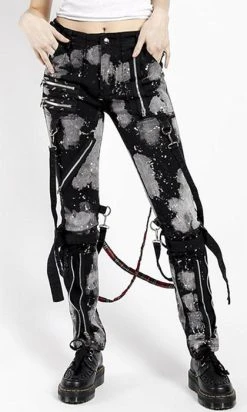 TRIPP NYC Bleach And Stud | BONDAGE PANTS -Punk Rave Store tripp nyc bleach and stud bondage pants 4 700x700