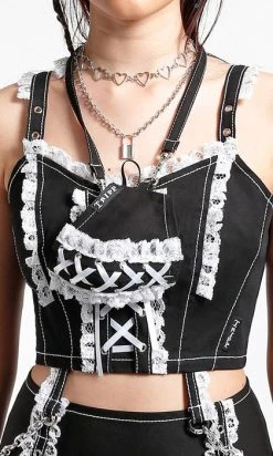 TRIPP NYC Lolita [Black/White] | FACE COVER* -Punk Rave Store tripp nyc lolita black white face cover 3 4f975fe2 c3ae 4969 8f59 b17c5158c5d7 700x700