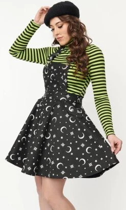 UNIQUE VINTAGE Brionne [Moon] | PINAFORE DRESS [Glow In The Dark]